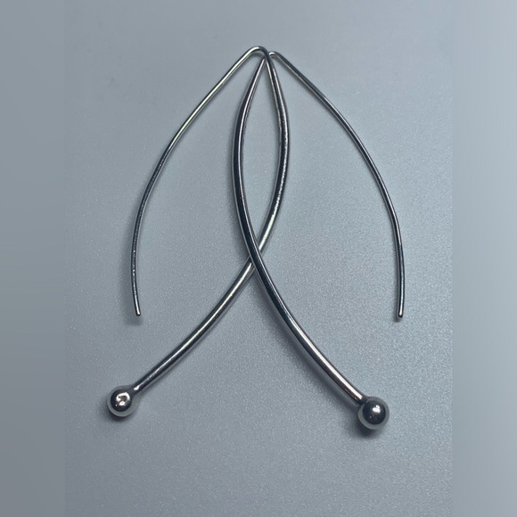 Silpada Vintage Sterling BALANCING ACT Ball Threader Earrings - Picture 14 of 15